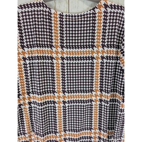 Liz Claiborne‎ Size Large Multicolor Geometric 3/4 Sleeve Womems Blouse - Picture 6 of 8